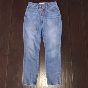 Madewell 9” high  rise skinny skinny crop jeans